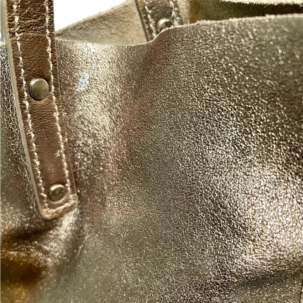 Tiffany & Co. Reversible Bronze Leather & Suede Tote Bag w/ Pochette